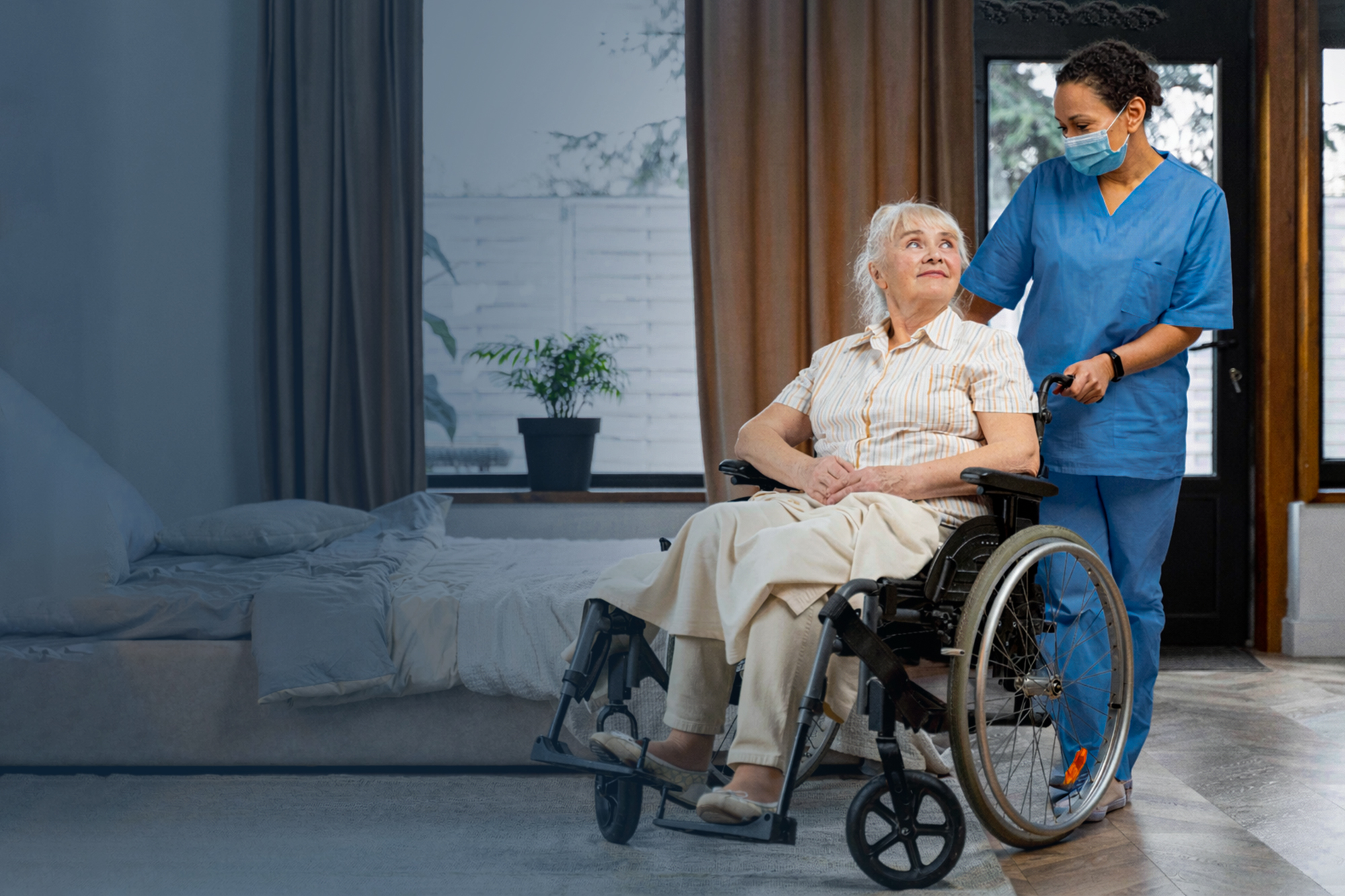 Home caregiver assisting senior in Jonesboro Georgia